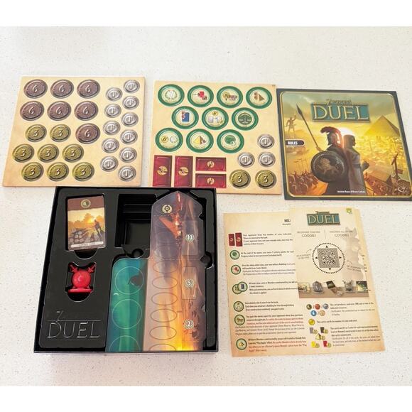 7 WONDERS DUEL Board Card Game 100% COMPLETE 2015 SEVEN WONDERS New Open Box - Picture 2 of 4